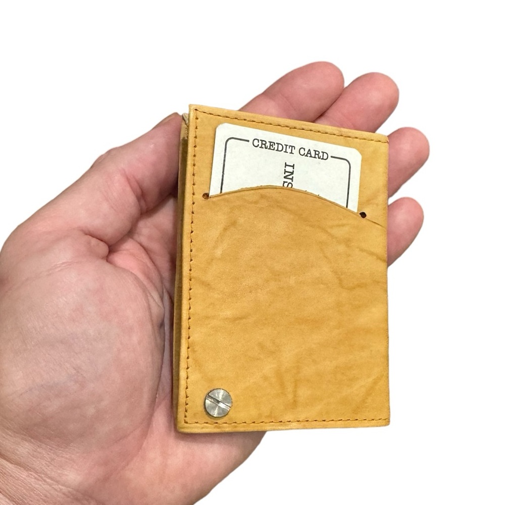 Pocket Leather Credit Card Photo Holder